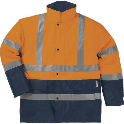 Delta Plus STRADA2 kabát Fluo narancssárga-Tengerészkék - TÖBB méretben